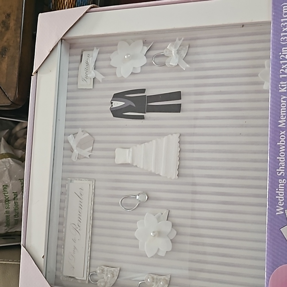 Wedding shadow box memory kit